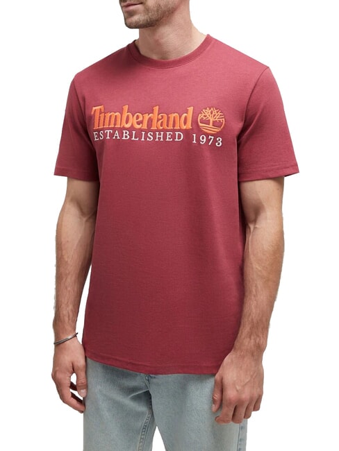 TIMBERLAND ESTABILISHED 1973 Cotton T-shirt cordovan - T-shirt