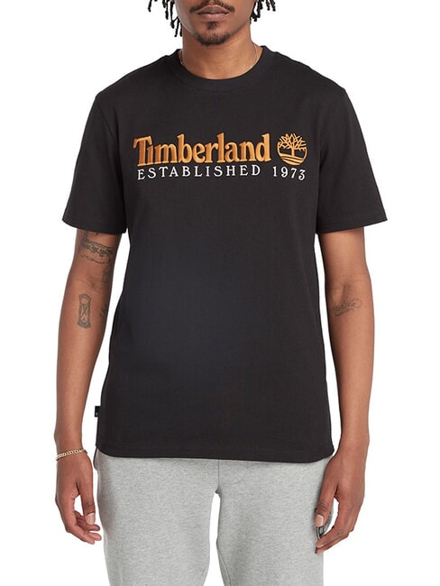 TIMBERLAND ESTABILISHED 1973 Cotton T-shirt BLACK - T-shirt