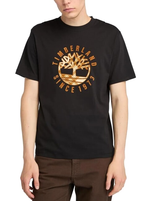 TIMBERLAND HOLIDAY FRONT GRAPHIC Cotton T-Shirt BLACK - T-shirt