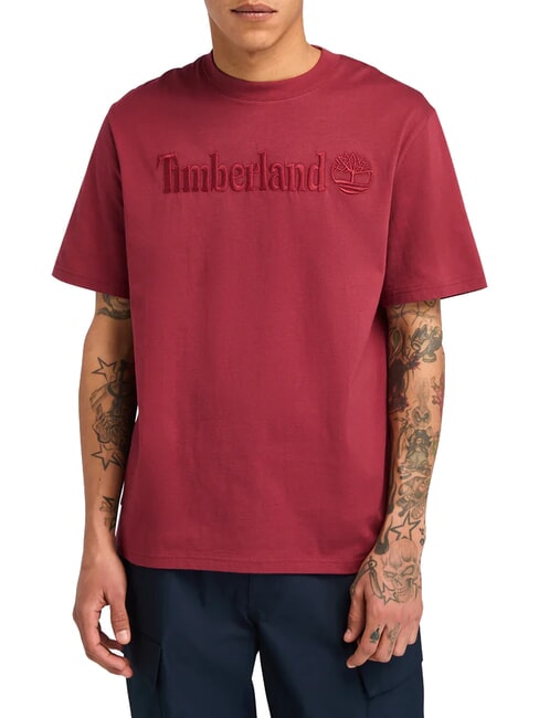 TIMBERLAND EMBROIDERY TONAL Cotton T-shirt cordovan - T-shirt