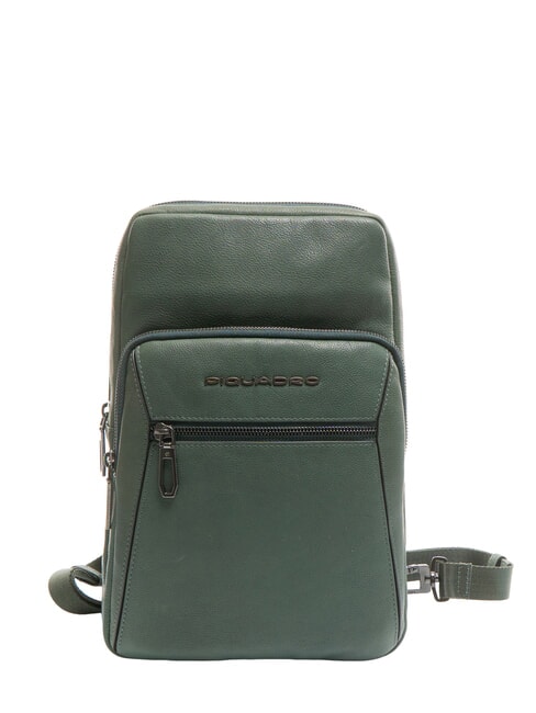 PIQUADRO RHINO Leather One-Shoulder Backpack GREEN - Laptop backpacks