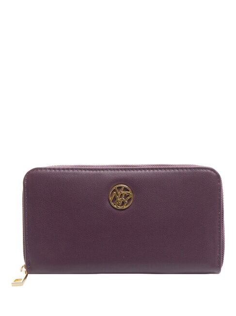 YNOT RIBBON Large zip around wallet wine - Women’s Wallets