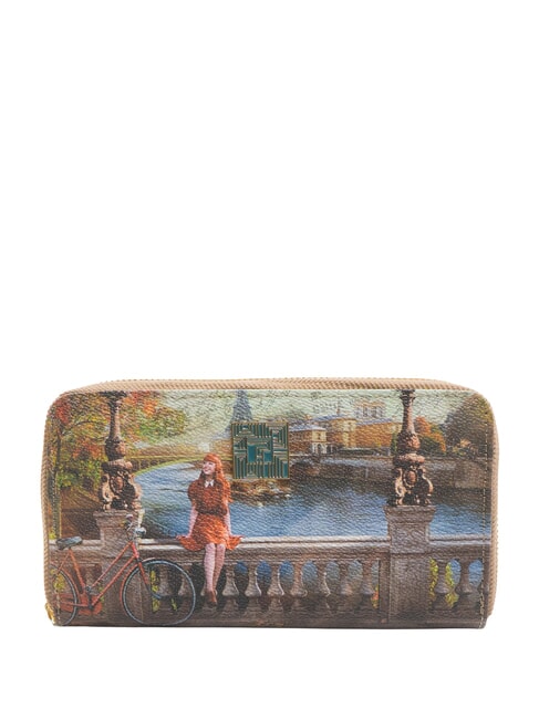 YNOT CITY LIFE Large zip around wallet happiness - Women’s Wallets