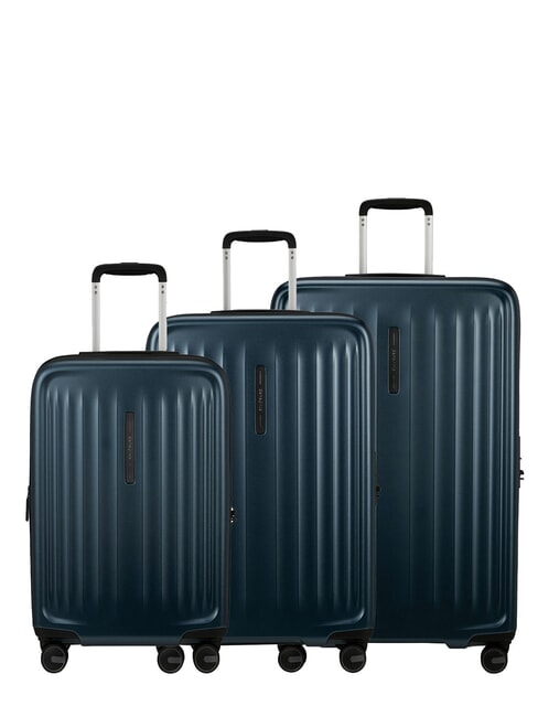 SAMSONITE FYRM Set Hand luggage + medium + large steel blue - Trolley Set
