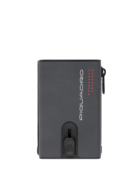 PIQUADRO URBAN Compact leather wallet with slider Grey - Men’s Wallets