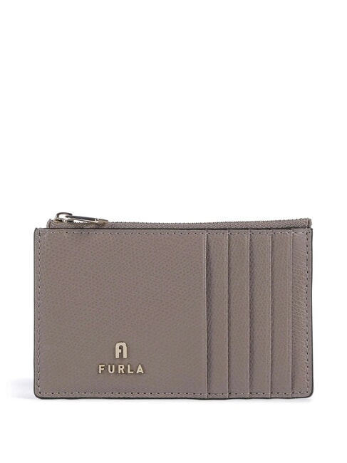 FURLA CAMELIA Flat leather wallet gray stucco - Women’s Wallets