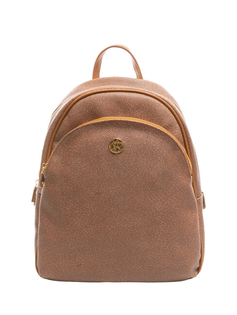YNOT LUX Round backpack with pocket tobacco - Women’s Bags