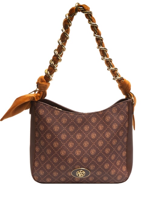 YNOT EMILY  Hobo Shoulder Bag chocolate logo - Women’s Bags