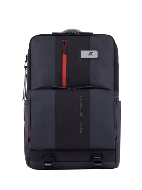 PIQUADRO URBAN  15.6" laptop backpack, in leather Grey - Laptop backpacks