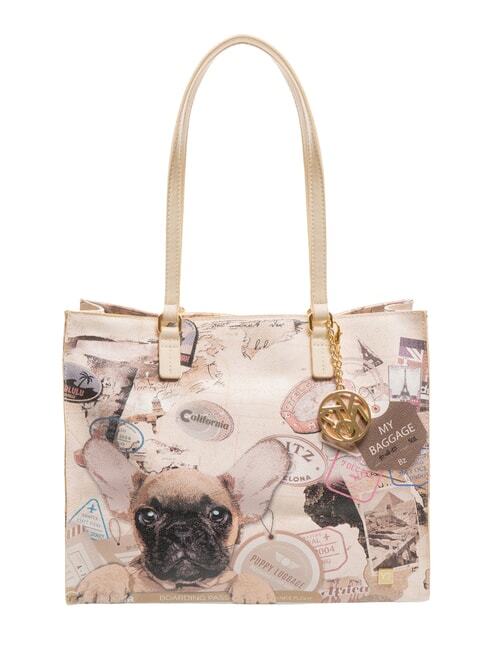 YNOT BEST FRIENDS Square shopping bag dog map - Women’s Bags