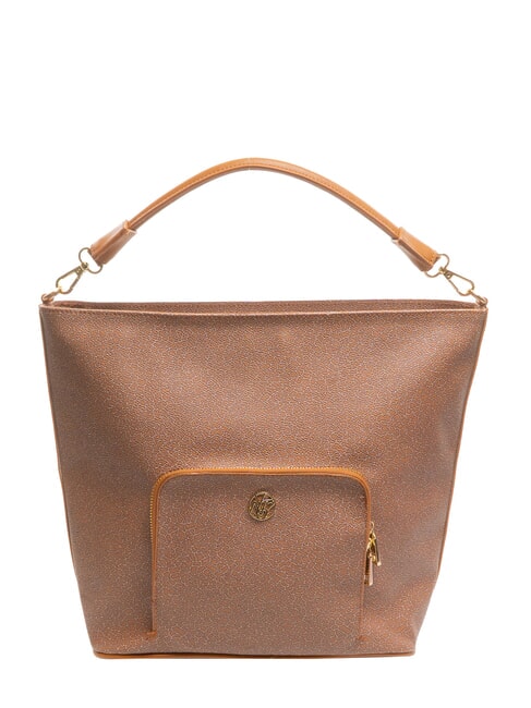 YNOT LUX Hobo bag with pocket tobacco - Women’s Bags