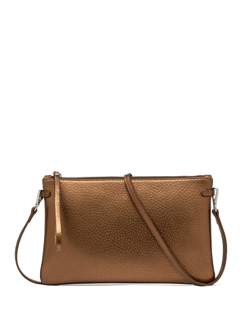 GIANNI CHIARINI HERMY Metallic Leather Envelope Bag toasted - Women’s Bags