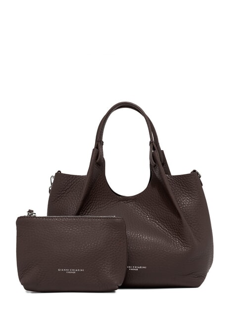 GIANNI CHIARINI DUA Shoulder bag, in leather espresso-beaver - Women’s Bags