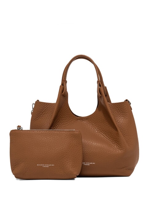 GIANNI CHIARINI DUA Shoulder bag, in leather leather-t.moro - Women’s Bags