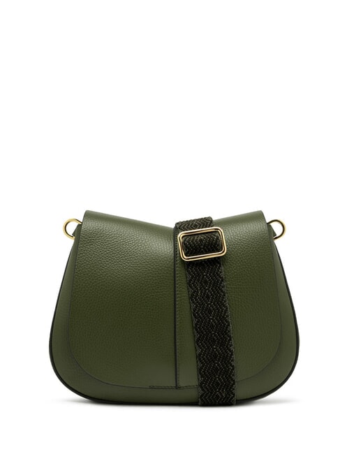 GIANNI CHIARINI HELENA ROUND Leather bag with double shoulder strap deep fire - Women’s Bags