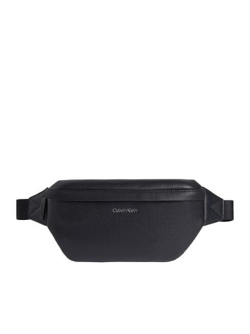 CALVIN KLEIN CK MUST Bum bag with metal logo on black - Hip pouches