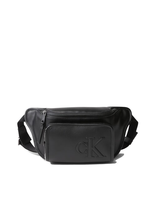 CALVIN KLEIN SCULPTED IMPRESSION Bum bag with pocket on black - Hip pouches