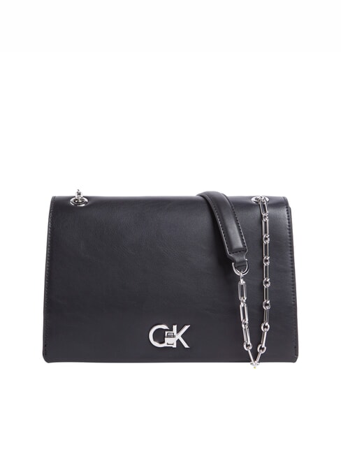 CALVIN KLEIN CK RE-LOCK Convertible Medium Exchange on black - Women’s Bags