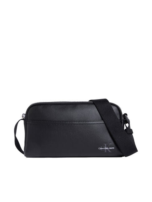 CALVIN KLEIN CKJ MONO LOGO Horizontal bag on black - Over-the-shoulder Bags for Men