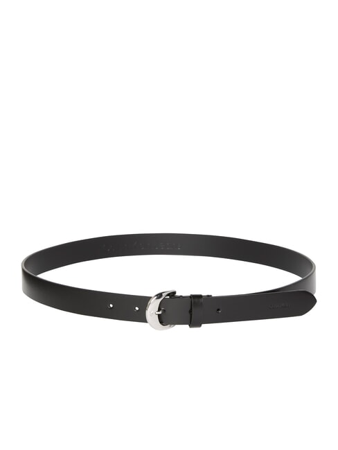 CALVIN KLEIN CKJ PLAQUE Leather belt on black - Belts