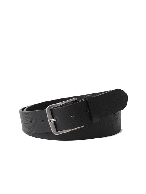 CALVIN KLEIN CKJ CLASSIC Shortenable leather belt black/antique silver - Belts