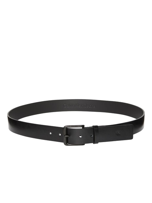 CALVIN KLEIN CKJ PIN BUCKLE Shortenable leather belt black/matte black - Belts