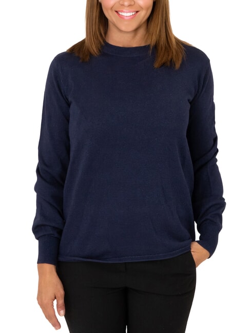 JOHN RICHMOND PARANA Lurex crew neck cardigan blue - Women's Sweaters