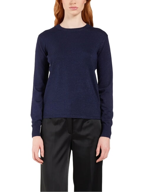 JOHN RICHMOND PARANA Lurex crew neck cardigan blue - Women's Sweaters