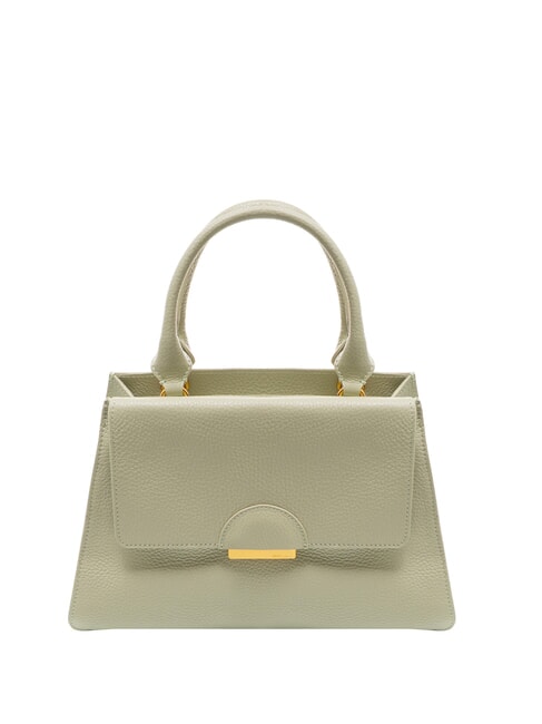 COCCINELLE TALEA Mini leather briefcase bag celadon green - Women’s Bags