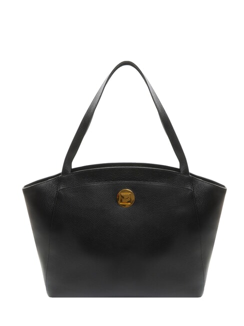 COCCINELLE LIYA Hammered leather shoulder bag Black - Women’s Bags