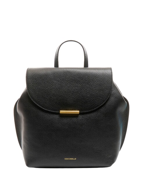 COCCINELLE PRIMROSE Hammered leather backpack Black - Women’s Bags