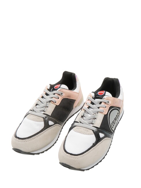 COLMAR SUPREME KITE  Sneakers white/black/liblue/pink - Baby Shoes