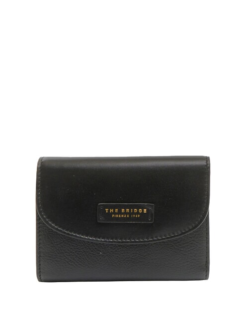 THE BRIDGE CARLOTTA  Leather wallet Black Gold - Women’s Wallets