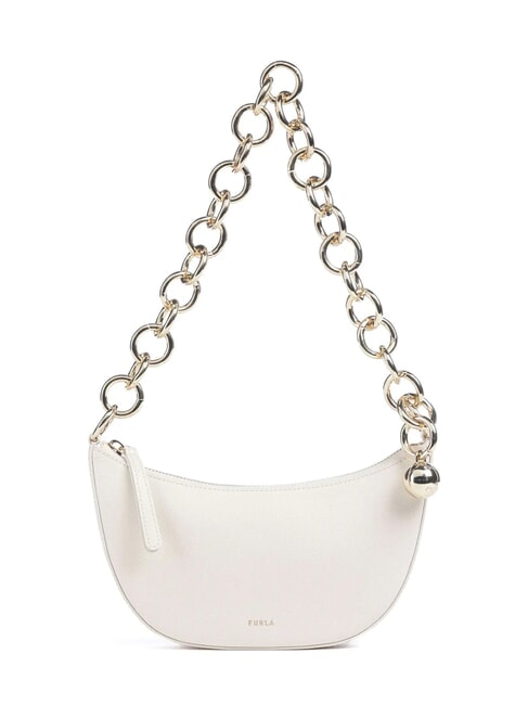 FURLA SFERA Mini shoulder bag in leather with Ares print PANNA - Women’s Bags
