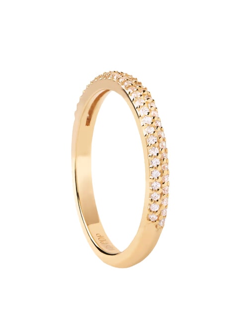 PDPAOLA THE NEW ESSENTIALS TIARA Gold Plated Zirconia Ring gold - Rings