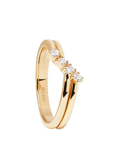 PDPAOLA THE NEW ESSENTIALS ANNA Gold Plated Zirconia Ring gold - Rings