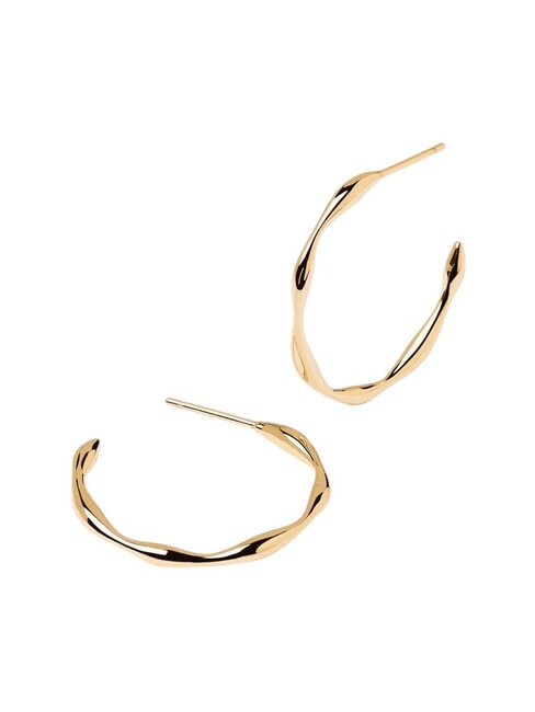 PDPAOLA FIVE VANILLA Gold Plated Hoop Earrings gold - Earrings