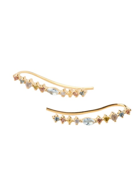 PDPAOLA COLOR LOTUS CLIMBING Earrings with colored stones gold - Earrings