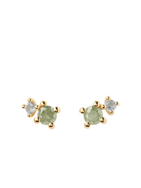 PDPAOLA COLOR MOSS Stud earrings with colored stones gold - Earrings