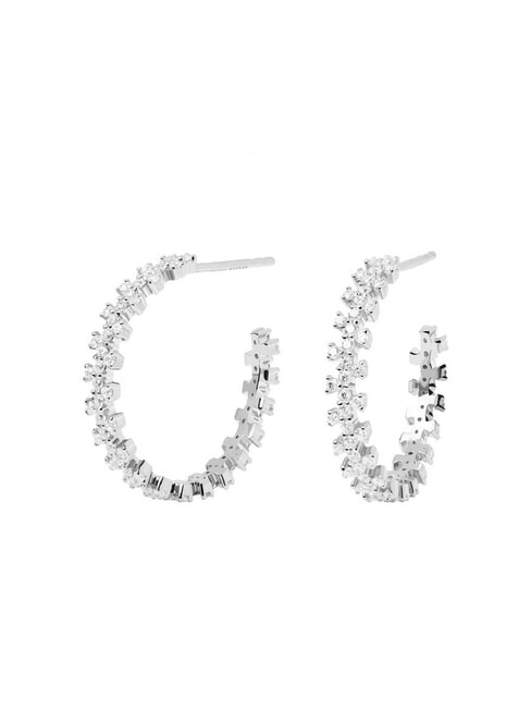 PDPAOLA THE NEW ESSENTIALS CROWN Silver earrings with zirconia silver - Earrings