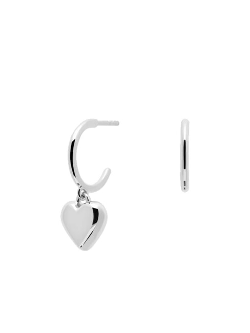 PDPAOLA L'ABSOLU ENGRAVE ME Rhodium plated silver earrings silver - Earrings