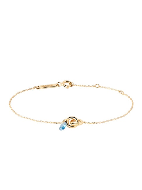 PDPAOLA COLOR LILY Bracelet with two rings and drop zirconia gold - Bracelets