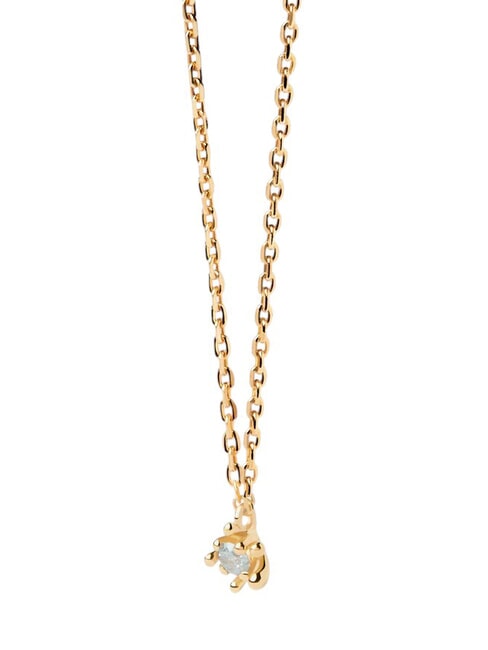 PDPAOLA COLOR GREY FLEUR Pendant necklace with zirconia and claws gold - Necklaces