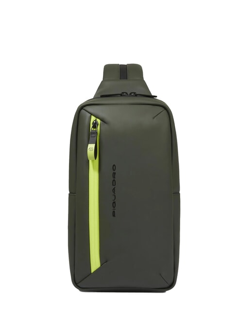 PIQUADRO CORNER SPECIALE GOMMATO  One-shoulder backpack GREEN - Laptop backpacks