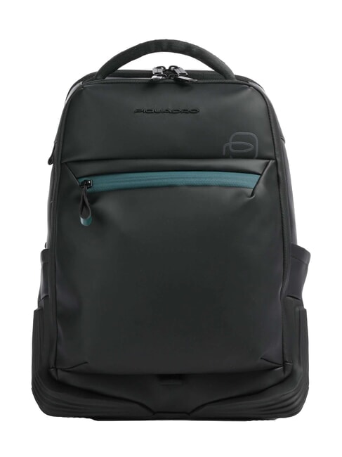 PIQUADRO CORNER SPECIALE GOMMATO  14" laptop backpack, expandable Black - Laptop backpacks