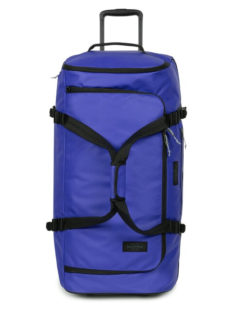 EASTPAK DUFFEL PACK WHEEL L Large water-repellent duffel bag trolley tarp blue - Semi-rigid Trolley Cases