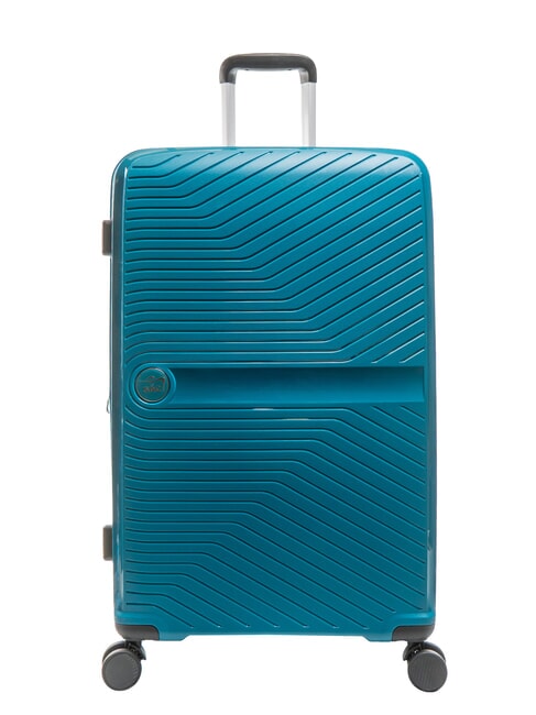 LESAC SLIDE Large expandable trolley petrol blue - Rigid Trolley Cases
