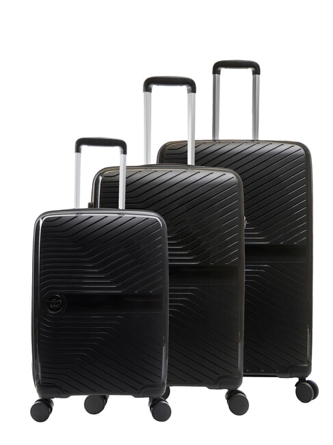 LESAC SLIDE Set of 3 trolleys: cabin+medium, large exp black - Trolley Set