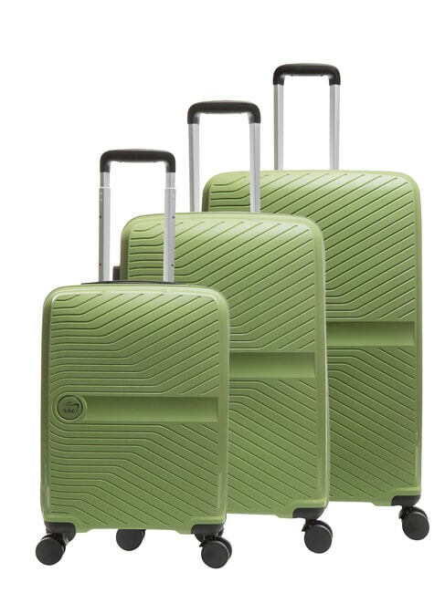 LESAC SLIDE Set of 3 trolleys: cabin+medium, large exp sage green - Trolley Set