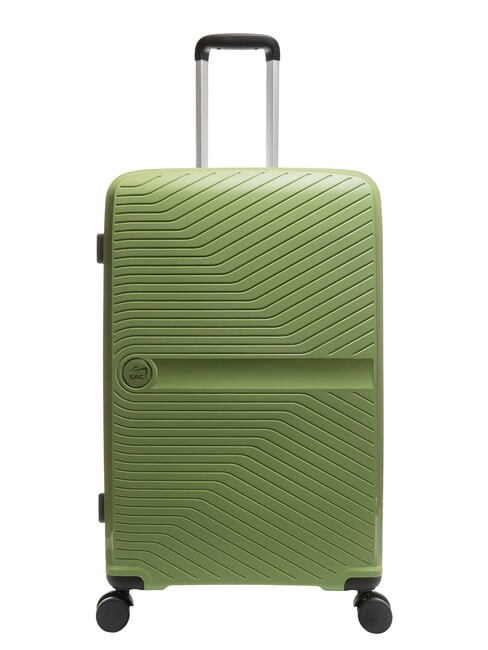 LESAC SLIDE Large expandable trolley sage green - Rigid Trolley Cases